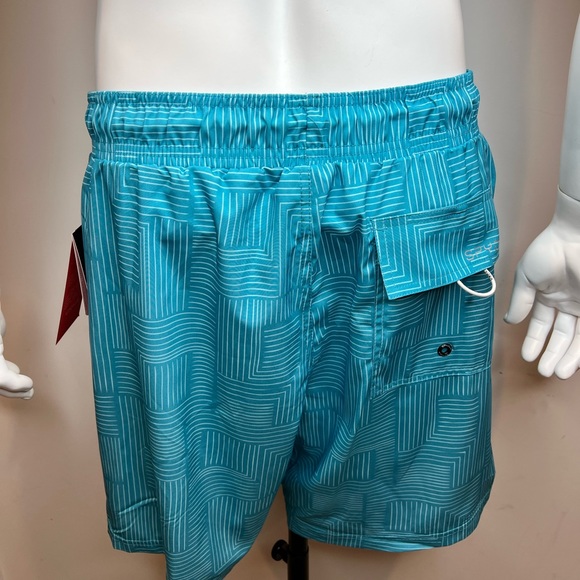 SPYDER MEN'S SWIMSUIT OR WORKOUT SHORTS TURQUOISE, LARGE W/2 POCKTS ON THE SIDE - Picture 4 of 16